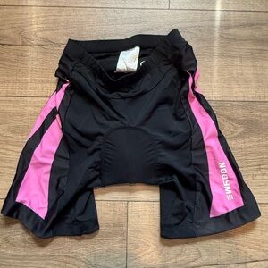 Sugoi Women's Black and Pink Bike Shorts
